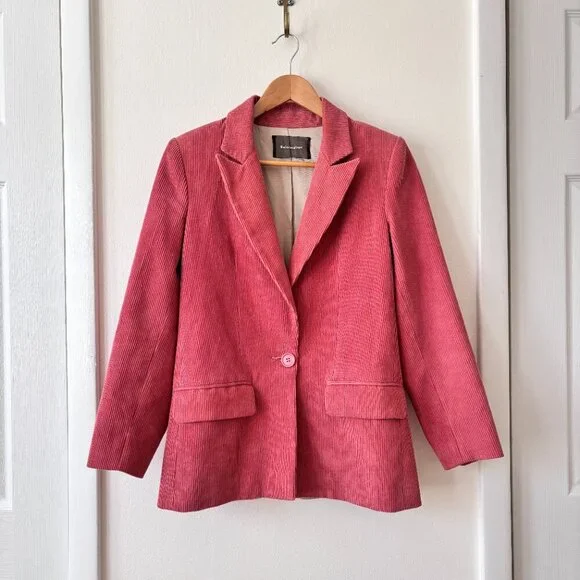 Reformation Sampson Corduroy Blazer in Rose - Picture 5 of 11